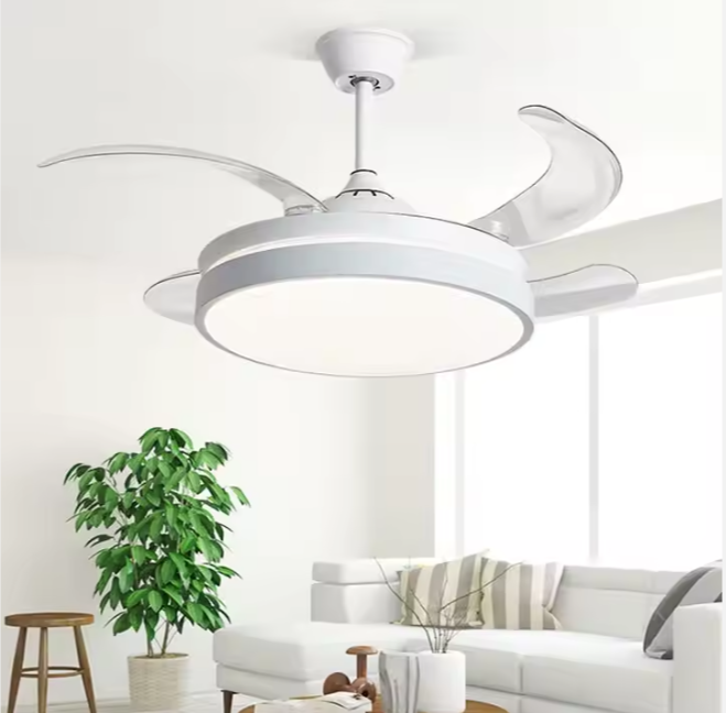 Ventilateur plafond invisible avec lampe