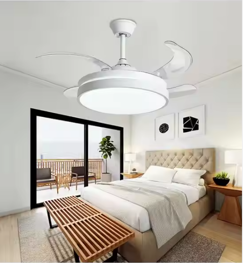 Ventilateur plafond invisible avec lampe