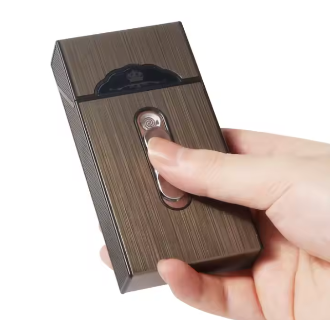 Etui à cigarettes portable multifonctionnel avec briquet