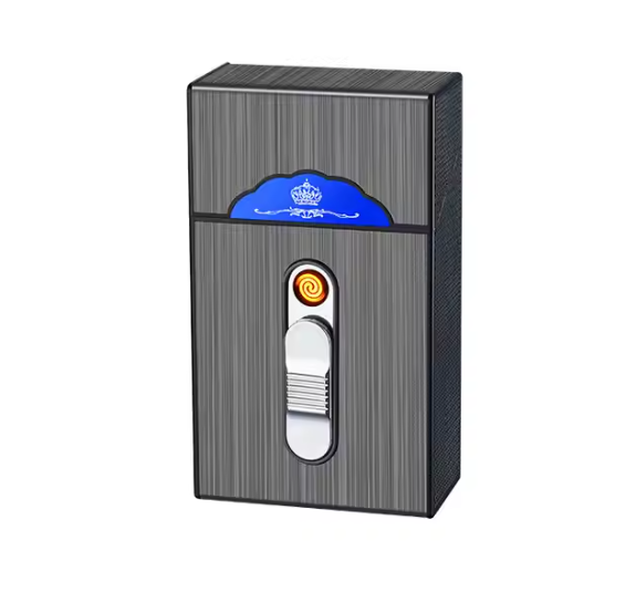 Etui à cigarettes portable multifonctionnel avec briquet