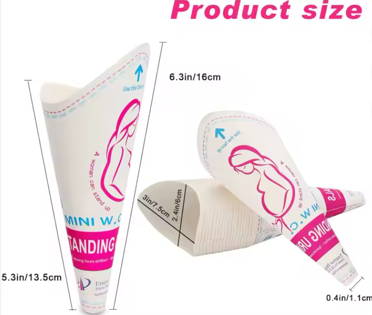 Pack de 20 de pièce de Dispositif de pipi en papier pour femmes