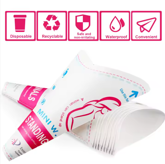 Pack de 20 de pièce de Dispositif de pipi en papier pour femmes