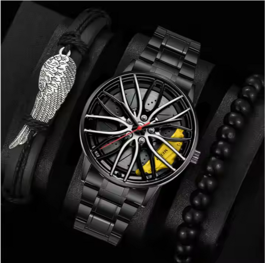 Montre à bracelet en acier pour hommes