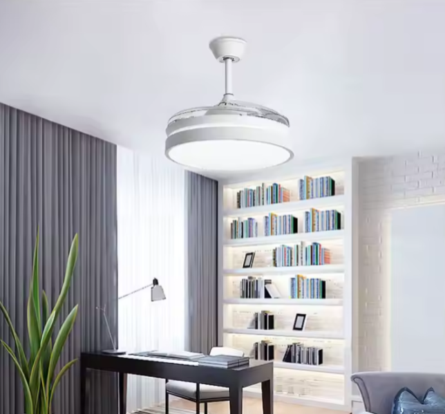 Ventilateur plafond invisible avec lampe