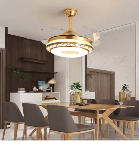 Ventilateur plafond invisible avec lampe