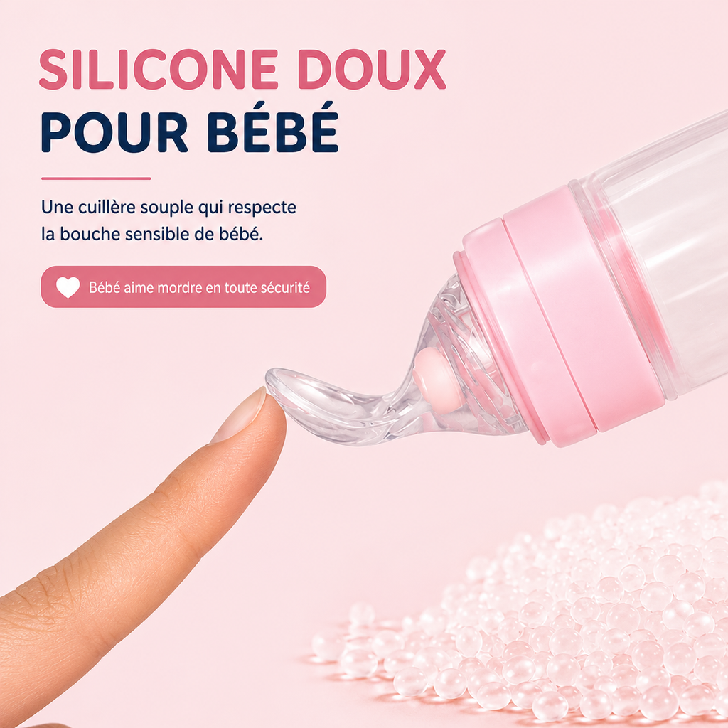 🍼 Biberon-Cuillère en Silicone – Des Repas Plus Simples Pour Bébé et Plus Pratiques Pour Vous