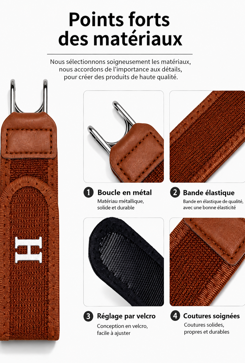 ✨ Ceinture Invisible Sans Boucle – Confort Absolu Toute la Journée