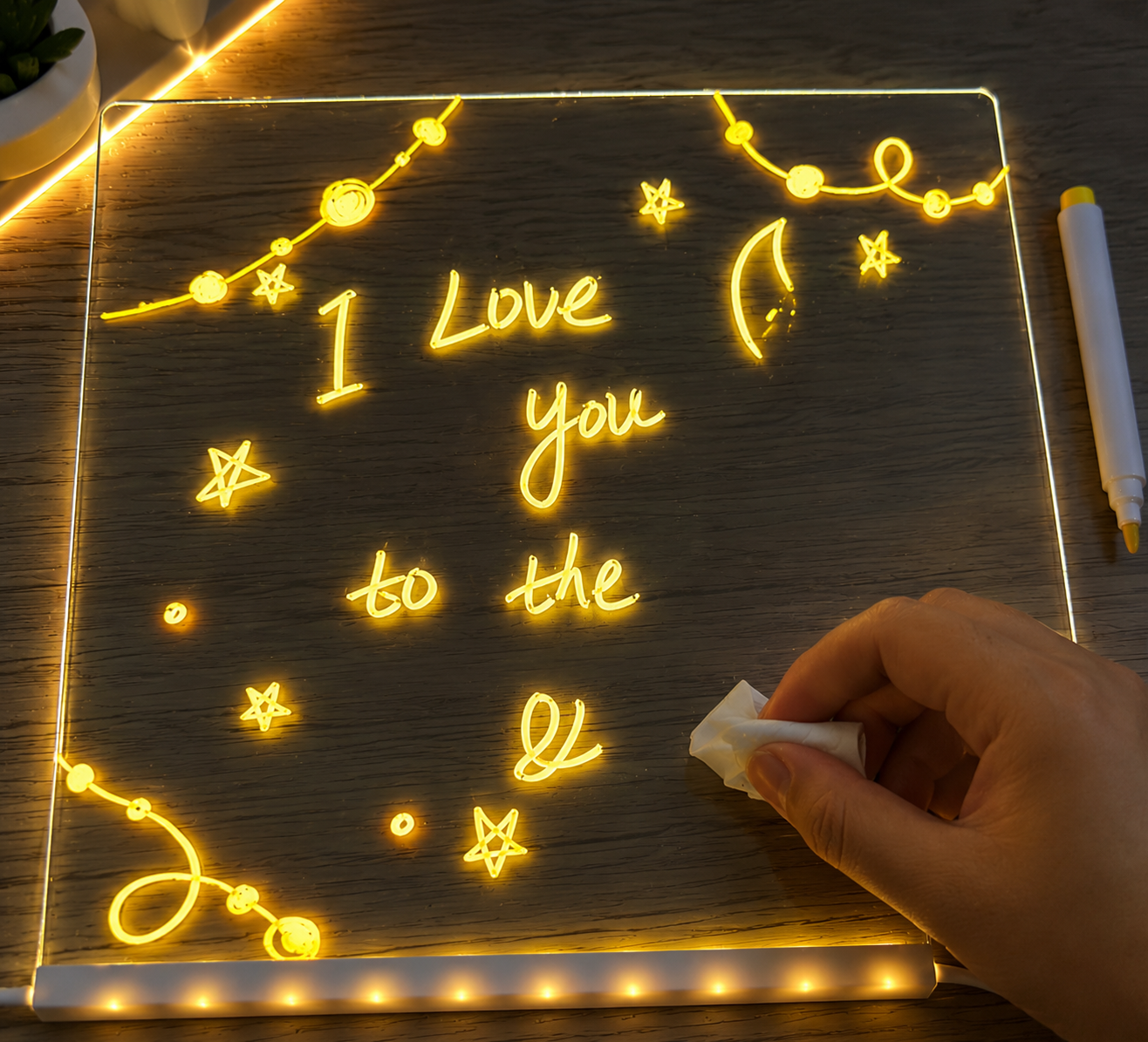 Tableau Lumineux Créatif pour Dessins et Messages
