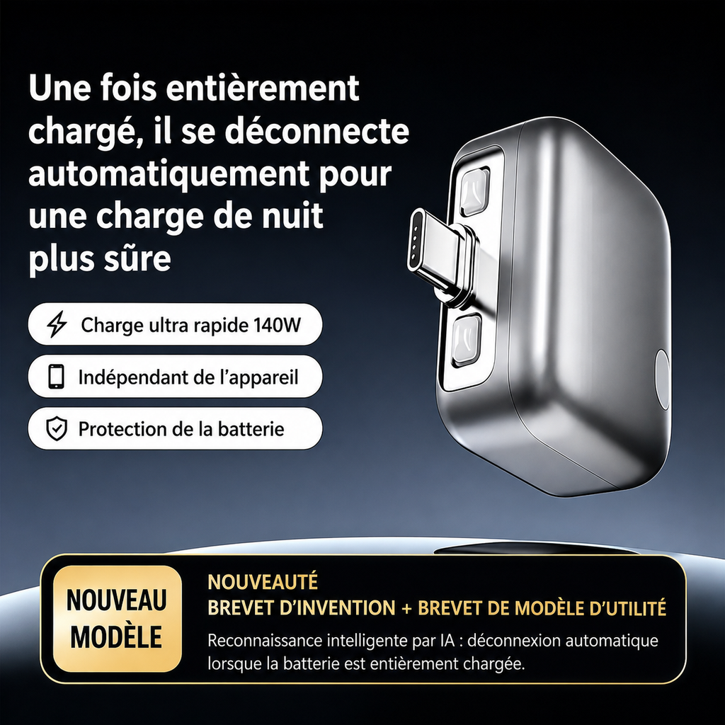 ⚡ Chargeur Intelligent Auto-Coupure 140W – Protégez Vos Appareils Automatiquement