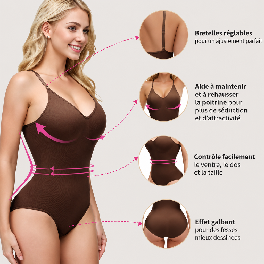Gaine sculptante intégrale sans couture à compression ferme pour femme
