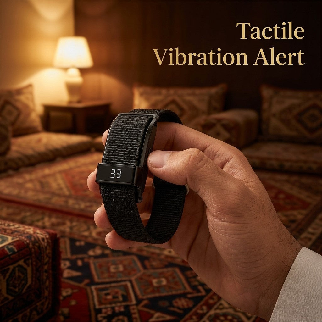 Bracelet Intelligent Tasbih – Compteur de Dhikr & Rappel des Prières