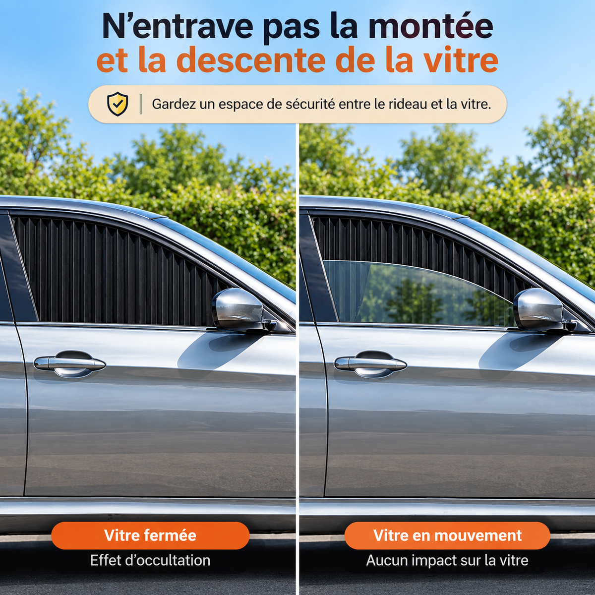 Pack de 4 Rideaux Pare-Soleil Magnétiques pour Voiture 🚗