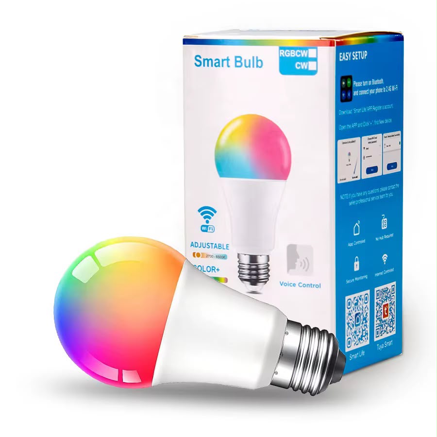 💡 Ampoule LED Intelligente Wi-Fi – Contrôle à Distance par Application &amp; Commande Vocale